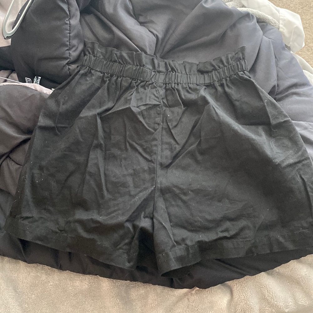 High waisted black shorts